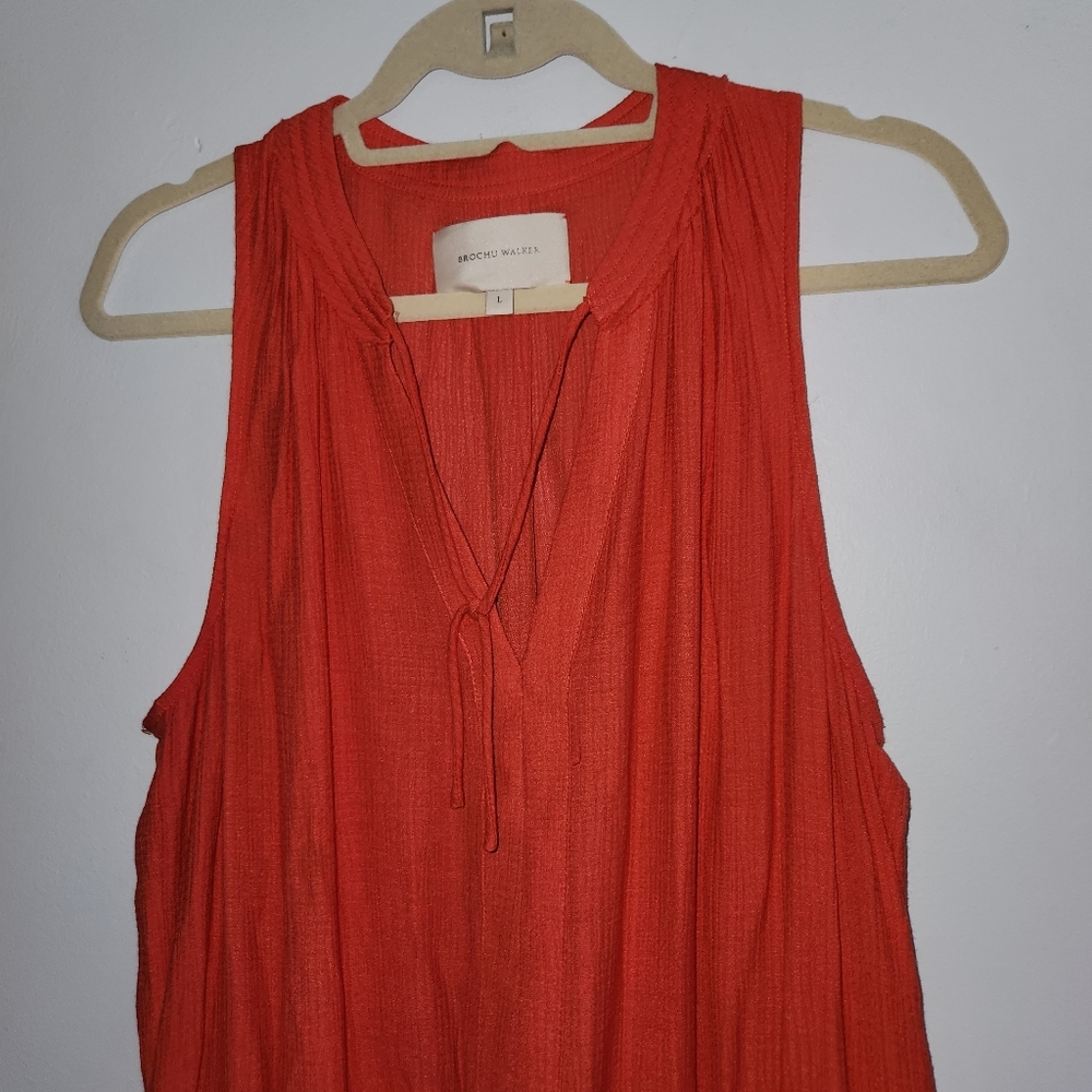 Brochu Walker Vermillion Francine Midi Dress Size Large - Picture 5 of 9